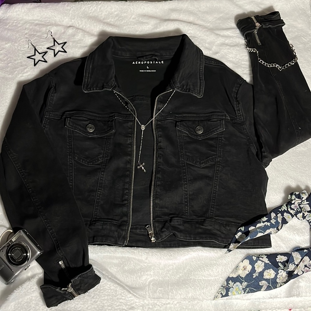Black jean jacket